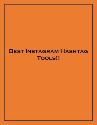 Best Instagram Hashtag Tools!!
