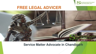 Service Matter Advocate in Chandigarh/Punjab
