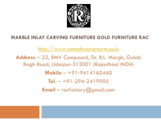 Marble Inlay Carving Furniture Gold Furniture RAC