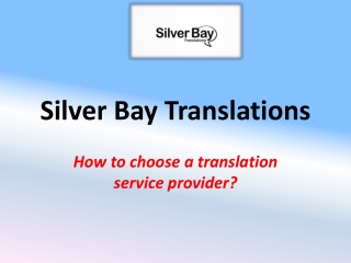 Silver Bay Translations