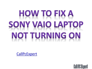 How to Fix a Sony Vaio Laptop Not Turning On