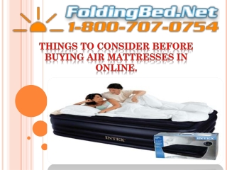 Things To Consider Before Buying Air Mattresses In Online.