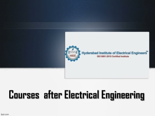 Courses after Electrical Engineering, Institute of Solar Engineering Courses in Hyderabad - HIEE