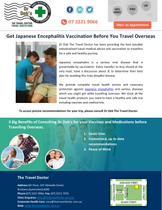 Get Japanese Encephalitis Vaccination Before You Travel Overseas