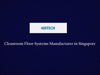 Cleanroom Floor Systems