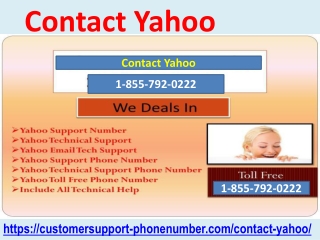 Contact Yahoo 1-855-792-0222 Phone Number In Order To Mitigate Complications with Ease