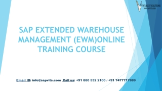 SAP EWM PDF | Warehouse Management Pdf