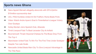 Sports news Ghana