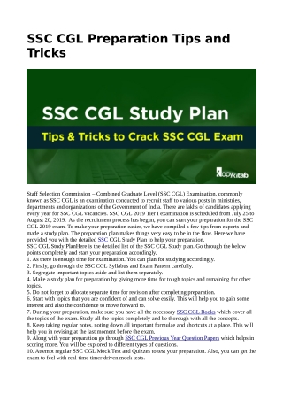 SSC CGL Books PDF