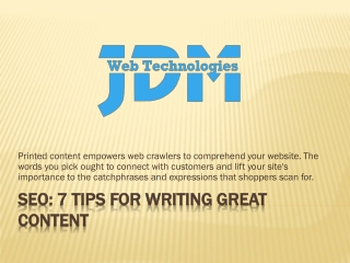 SEO: 7 Tips for Writing Great Content