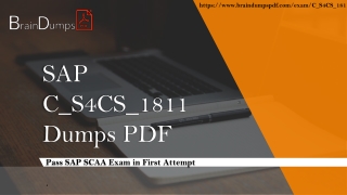 SAP C_S4CS_1811 Exam Study Guide - Best Way to Clear Exam in 2019