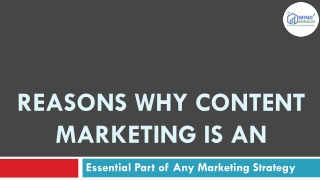 Reasons Why Content Marketing Is An Essential