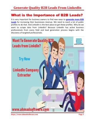 generate quality b2b leads from LinkedIn