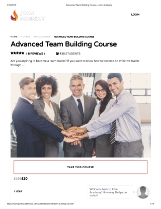 Advanced Team Building Course - John Academy