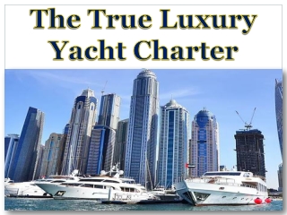 The True Luxury Yacht Charter