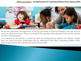 10 Applications for Teaching Children Early Literacy Skills