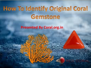 How to identify Coral gemstone