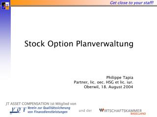 Stock Option Planverwaltung