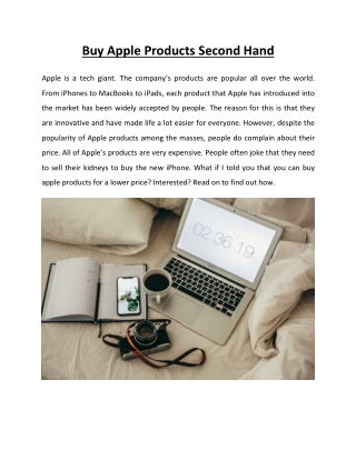 The Value of an Apple MacBook