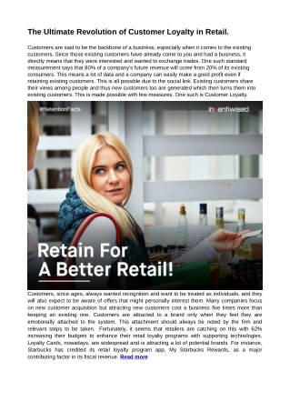The ultimate revolution of customer loyalty in retail