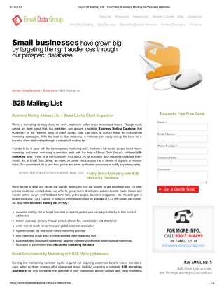 Business Mailing Lists - Email Data Group