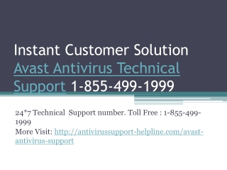 Instant Customer Solution Avast Antivirus Technical Support