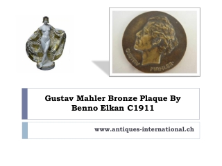 Gustav Mahler Bronze Plaque By Benno Elkan C1911