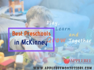 Applebee Montessori Academy-Best preschools in McKinney;opening soon