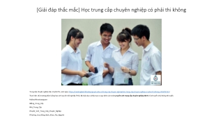 [Giải đáp thắc mắc] Học trung cấp chuyên nghiệp có phải thi không?