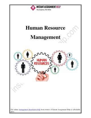 Analysis of Human Resource Management
