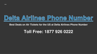 Best Deals on Air Tickets for the US at Delta Airlines Phone Number