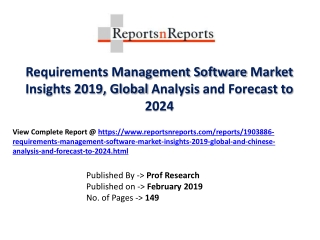 Global Requirements Management Software Industry with a focus on the Chinese Market