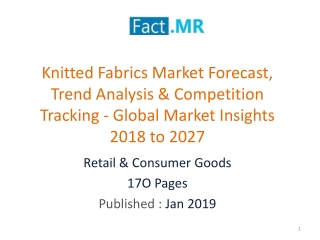 Knitted Fabrics Market Forecast, Trend Analysis- Global Market Insights