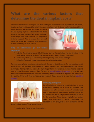 Dental implants in Gurgaon || Dentist in Gurgaon