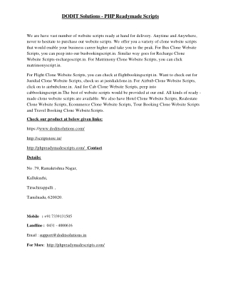 DODIT Solutions - PHP Readymade Scripts