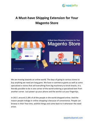 A Must-have Shipping Extension for Your Magento Store