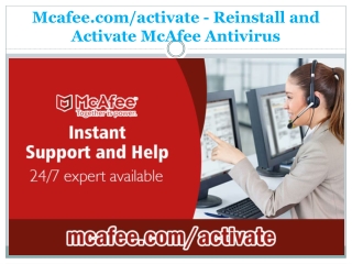 mcafee.com/activate - Reinstall and Activate McAfee Antivirus