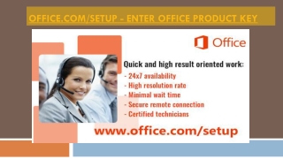 Office.Com/Setup - Enter Office Product Key
