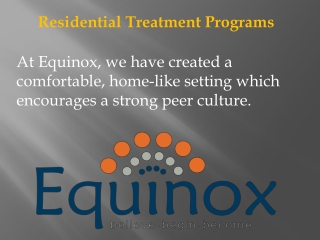 Residential Treatment Programs