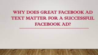 facebook ad text