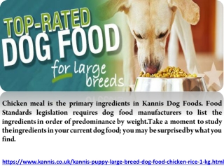 Kannis Puppy Large Breed Dog Food - Chicken & Rice 1 Kg
