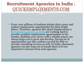 latest recruitment agencies in India