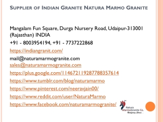 Supplier of Indian Granite Natura Marmo Granite