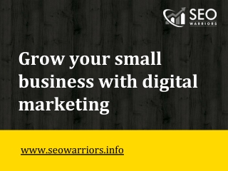 Grow your small business with digital marketing