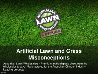 Artificial Lawn and Grass Misconceptions