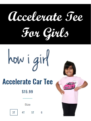 Accelerate Tee For Girls
