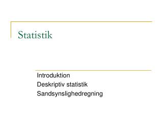 Statistik