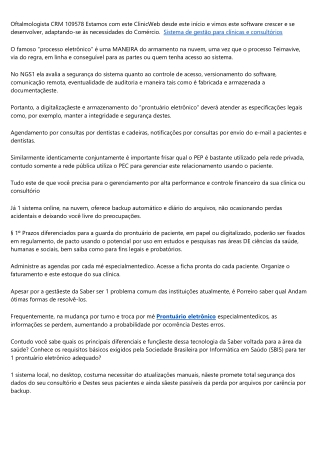 Sistema de gestão para clínicas e consultórios 970