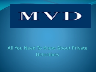 All You Need To Know About Private Detectives