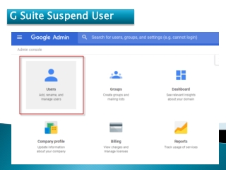 G Suite Suspend User